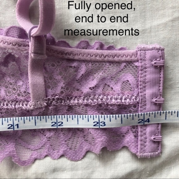 Aerie Purple Violet lace Bralette with adjustable straps & closure. Feminine XS - Picture 5 of 8